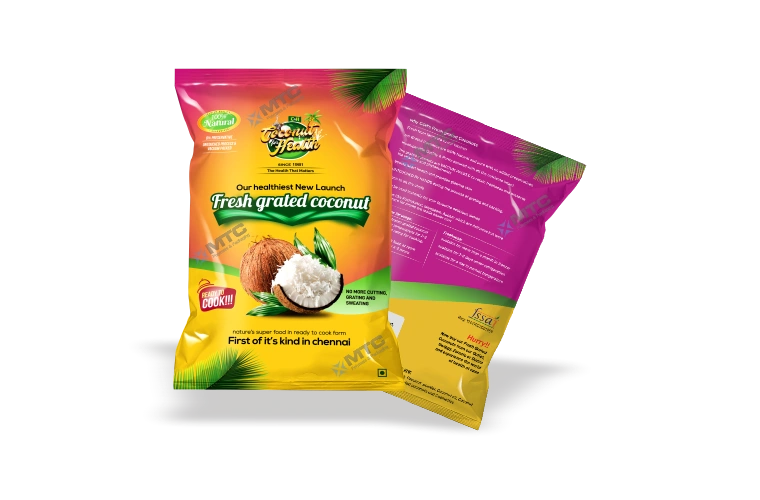 Fresh Grated Coconut Food Center Sealed Pouches